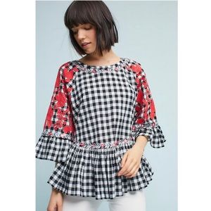 Pankaj & Nidhi gingham swing blouse